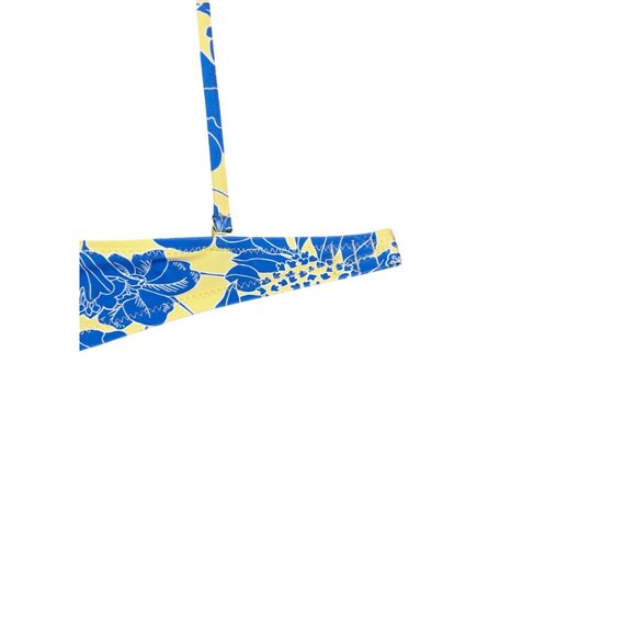 J.Crew Ruched high-rise bikini bottom Small with Top 36A Blue Floral Tropical - Picture 4 of 9